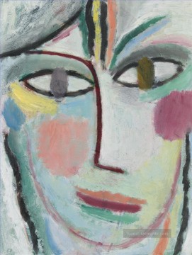 Kopf einer Frau femina 1922 Alexej von Jawlensky Expressionismus Ölgemälde
